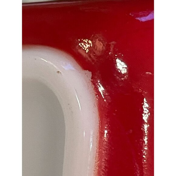 Vintage Pyrex Refrigerator Dishes Red Used Small Square Set of 2 Some Wear - Picture 14 of 16